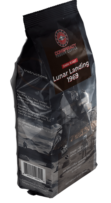 Conspiracy Theory Coffee - Single Origin Coffee 7 lunar landing 1969 single origin dark roast coffee