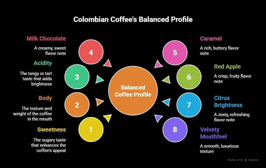 Flavor Profile - Colombian Infographics
